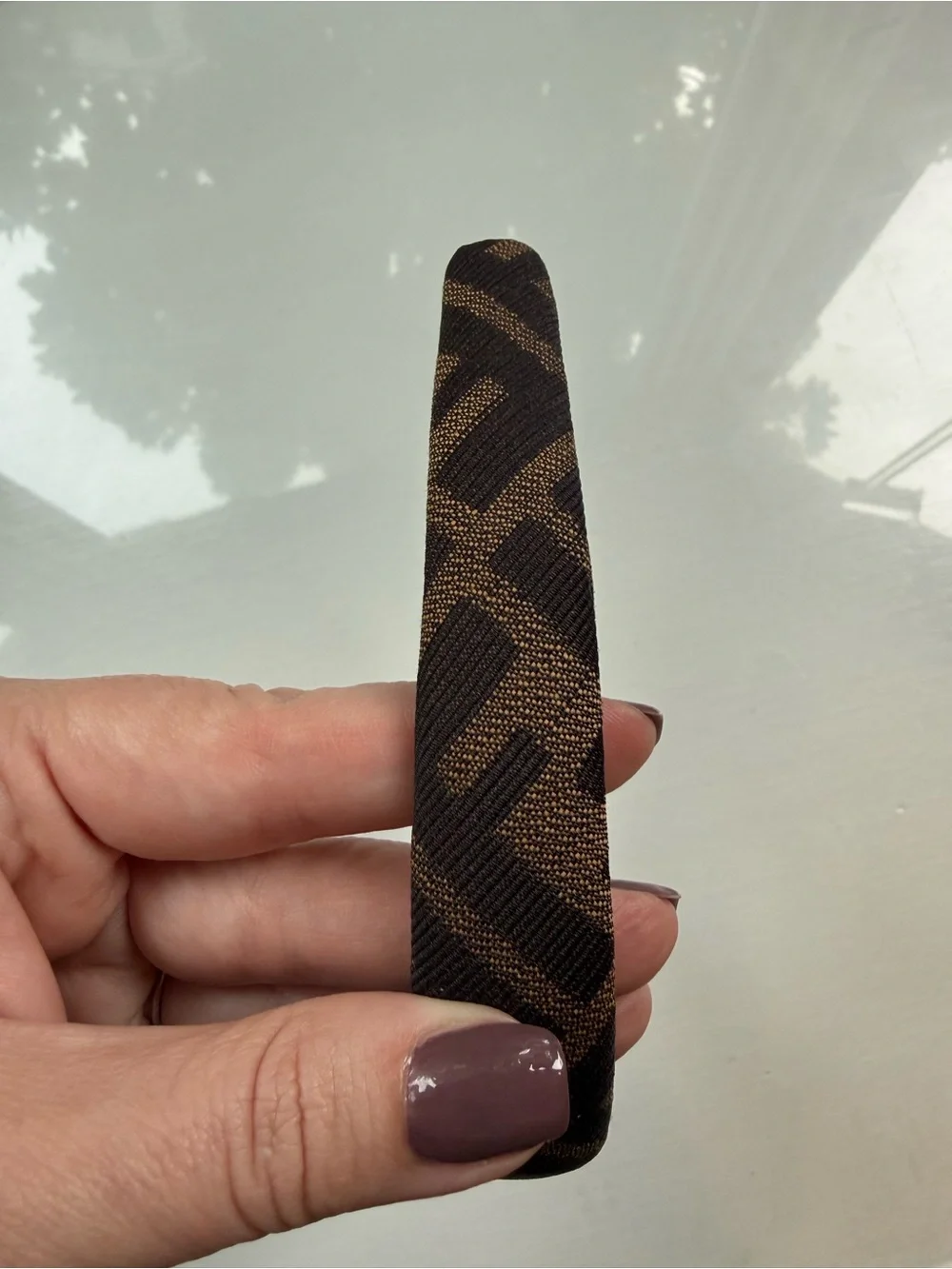Fendi Brown & Black Logo Headband